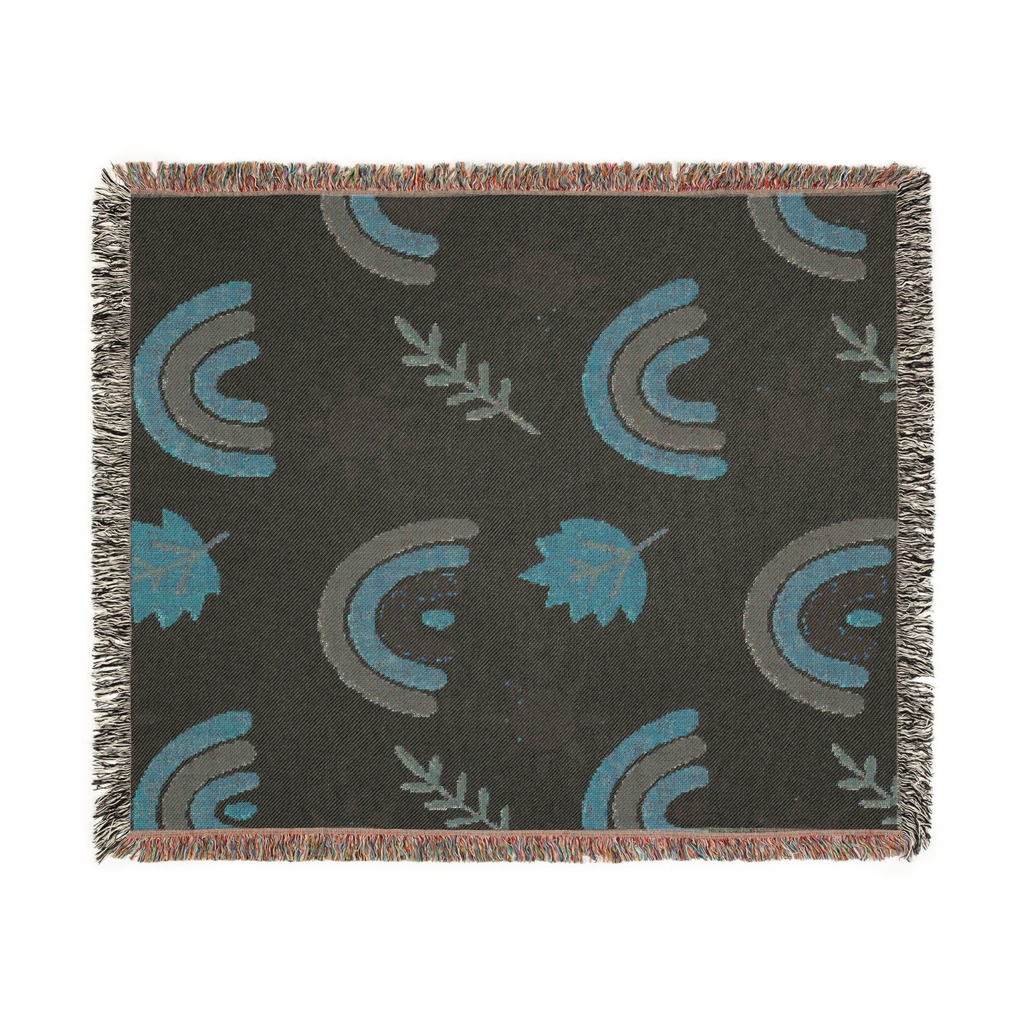 Sunset Leaves Autumn Woven Blanket