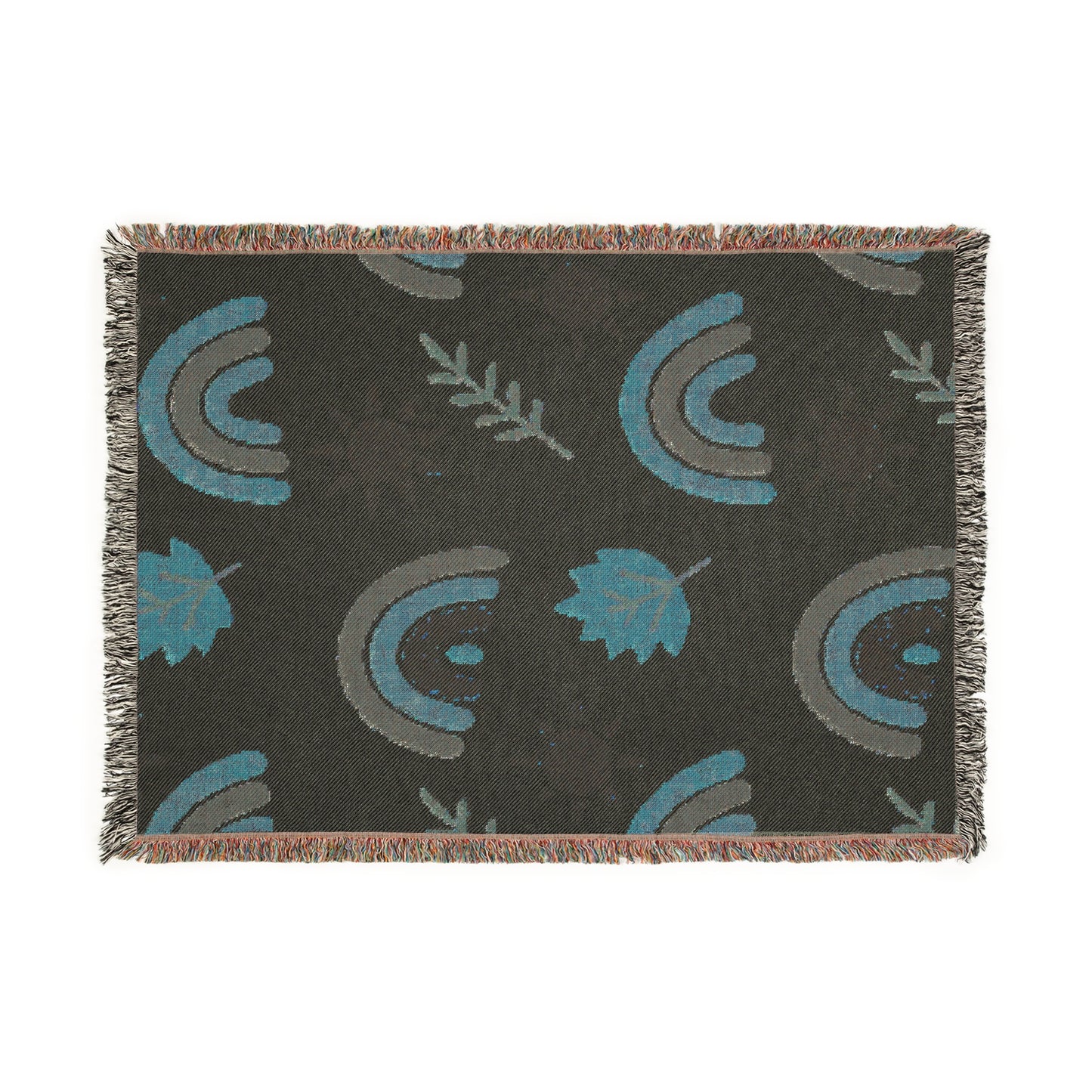 Sunset Leaves Autumn Woven Blanket