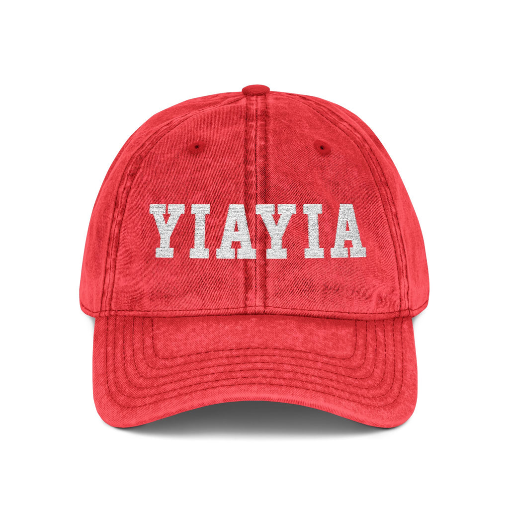 Vintage Embroidered 'YIAYIA' Cap