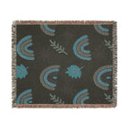 Sunset Leaves Autumn Woven Blanket