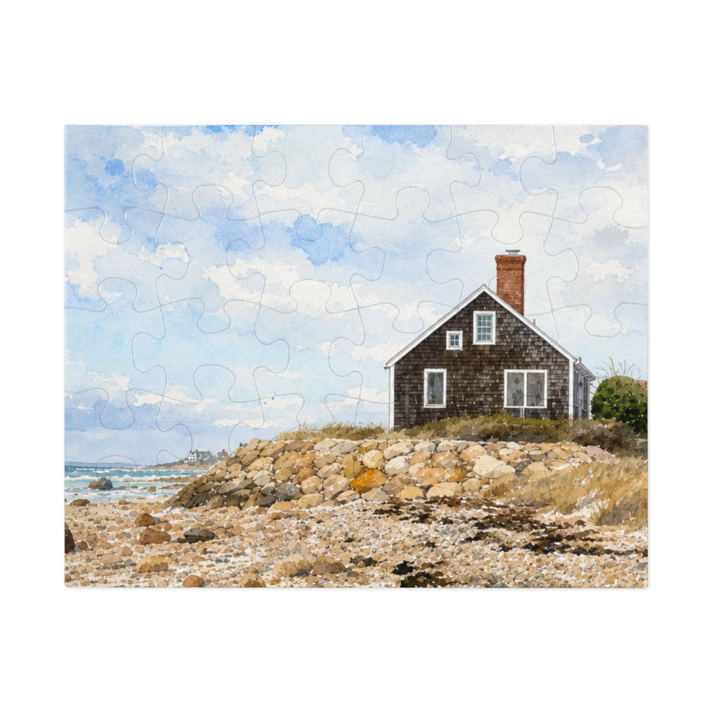 Coastal Cottage Jigsaw Puzzle (Tin Included) — 500-Piece Scenic Puzzle Gift