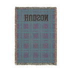 Personalized Plaid Woven Blanket — Custom Name Throw for Cozy Home, Cabin, or Gift
