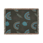 Sunset Leaves Autumn Woven Blanket