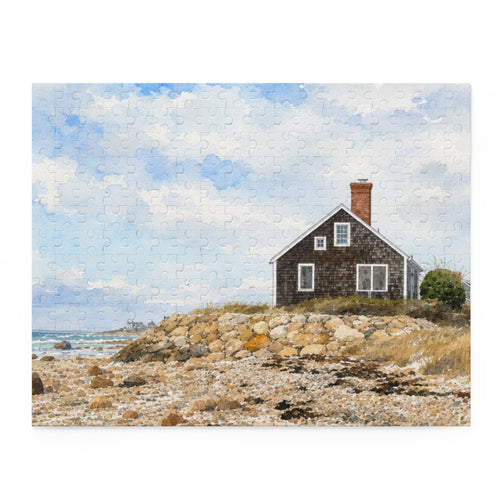 Coastal Cottage Jigsaw Puzzle — Scenic Beach House 120/252/500-Piece