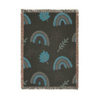 Sunset Leaves Autumn Woven Blanket