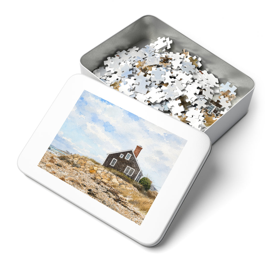 Coastal Cottage Jigsaw Puzzle (Tin Included) — 500-Piece Scenic Puzzle Gift