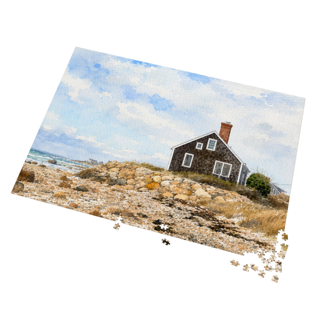 Coastal Cottage Jigsaw Puzzle (Tin Included) — 500-Piece Scenic Puzzle Gift