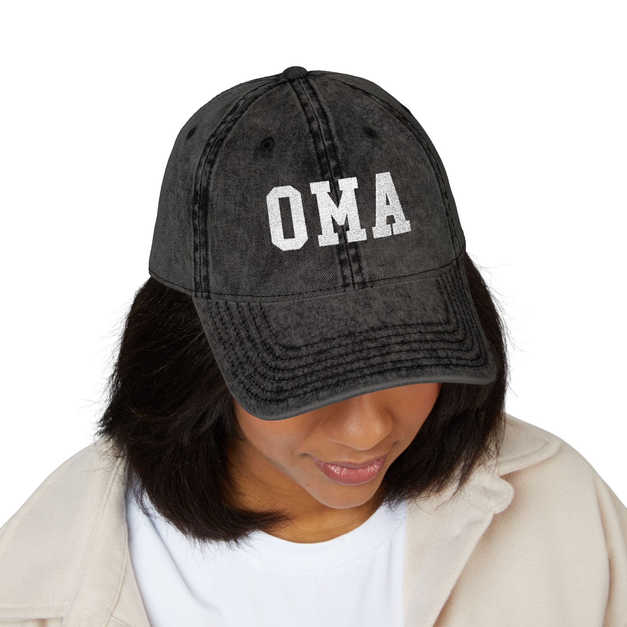 Vintage Embroidered 'OMA' Cap