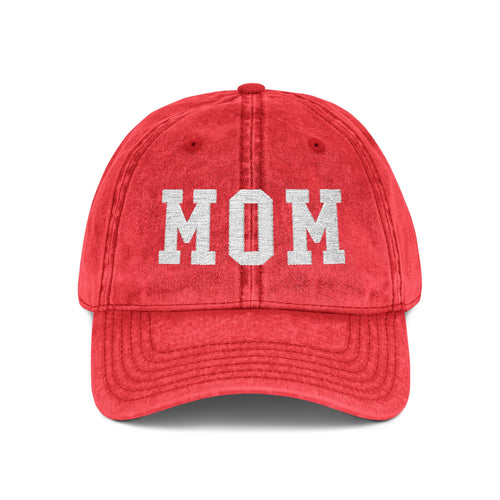 Vintage Embroidered "MOM" Cap