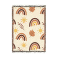 Sunset Leaves Autumn Woven Blanket