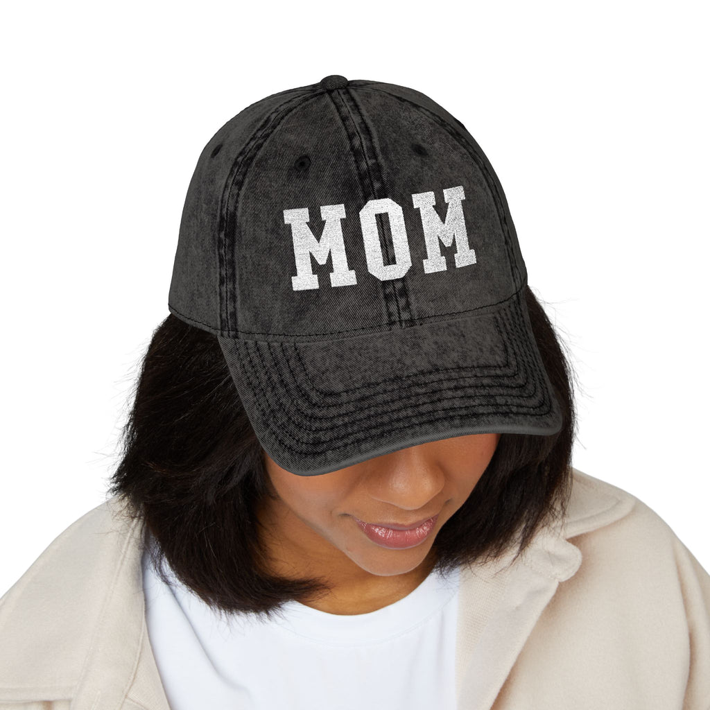 Vintage Embroidered "MOM" Cap