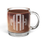 Engraved Glass Coffee Mug — Clear Personalized Tea & Coffee Cup