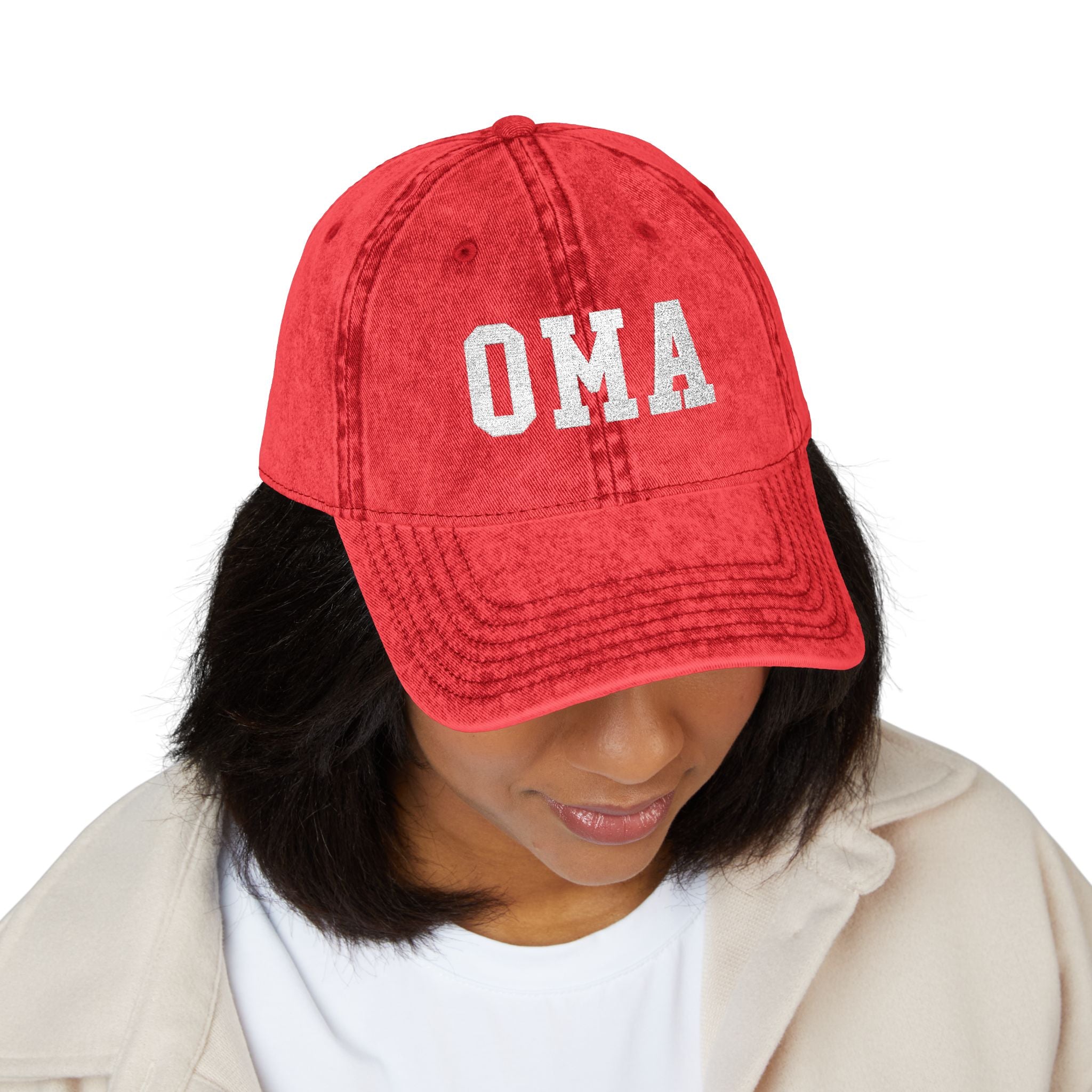 Vintage Embroidered 'OMA' Cap