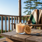 The Monogram Hearth Candle — Personalized, Elevated 14oz Scented Candle Bamboo Lid Ecofriendly