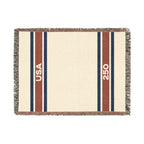 USA 250 Woven Blanket — Striped Southwestern Throw
