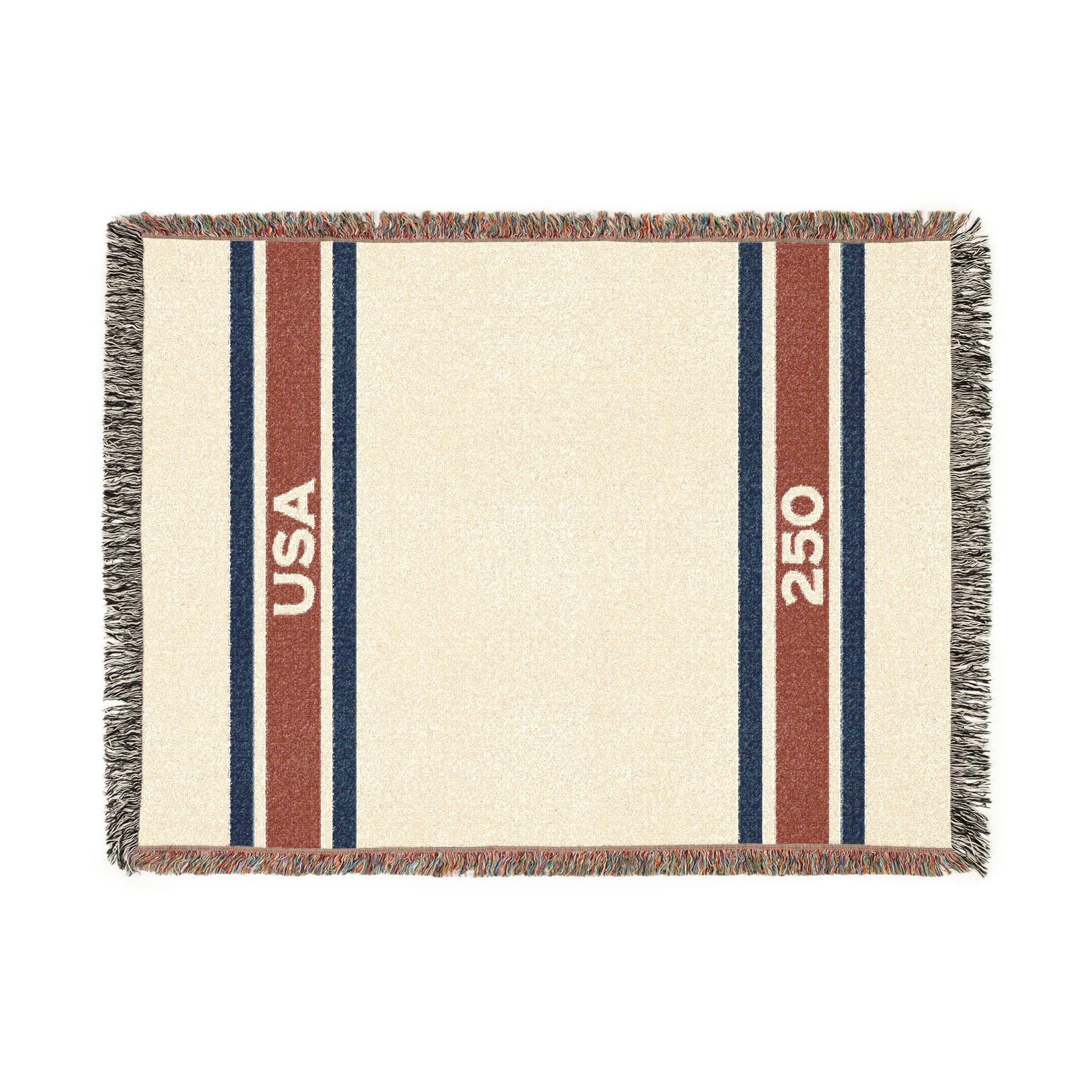 USA 250 Woven Blanket — Striped Southwestern Throw