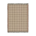 Neutral Cozy Plaid Woven Blanket - Soft Throw for Home Decor