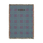 Personalized Plaid Woven Blanket — Custom Name Throw for Cozy Home, Cabin, or Gift
