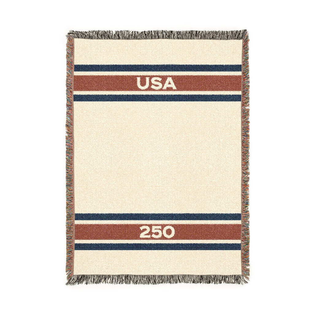 USA 250 Woven Blanket — Striped Southwestern Throw