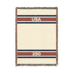 USA 250 Woven Blanket — Striped Southwestern Throw
