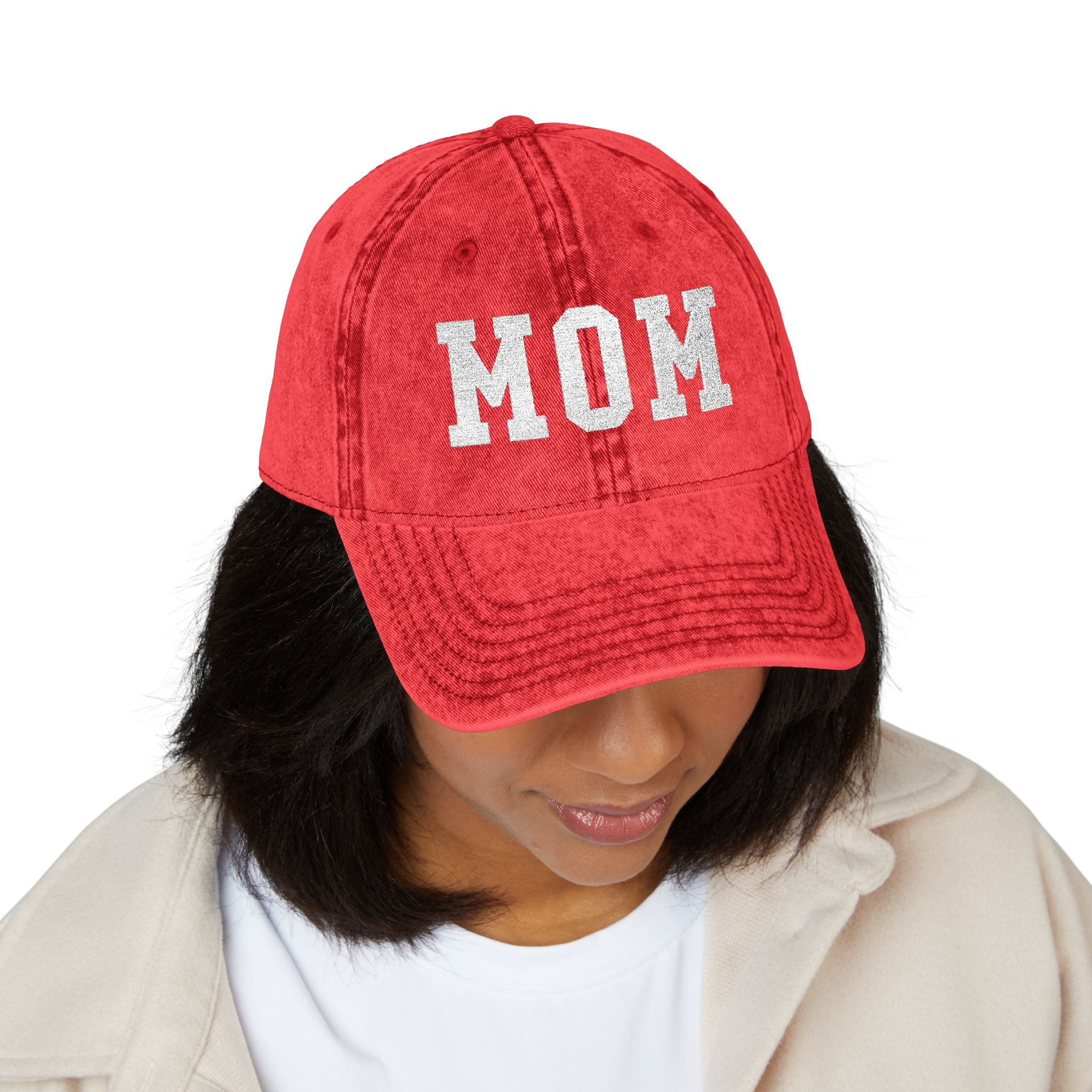 Vintage Embroidered "MOM" Cap