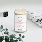Happy Holidays Scented Soy Candle (Personalized Gift)