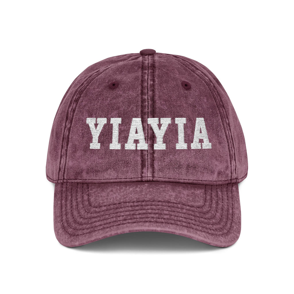 Vintage Embroidered 'YIAYIA' Cap