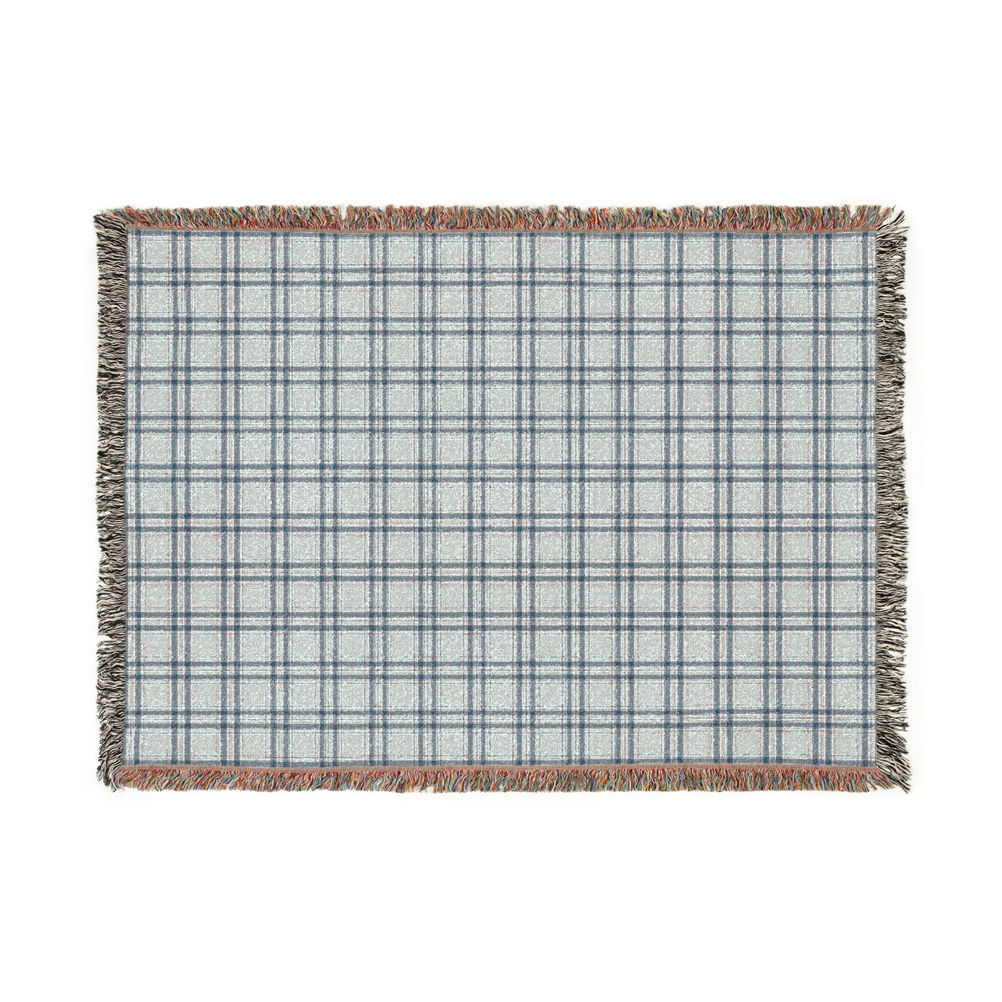 Patriotic Cozy Plaid Woven Blanket - Perfect for Home Decor and Gifting