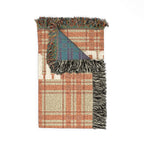 Personalized Plaid Woven Blanket — Custom Name Throw for Cozy Home, Cabin, or Gift