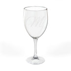 Engraved Custom Wine Glass — Monogram Initial