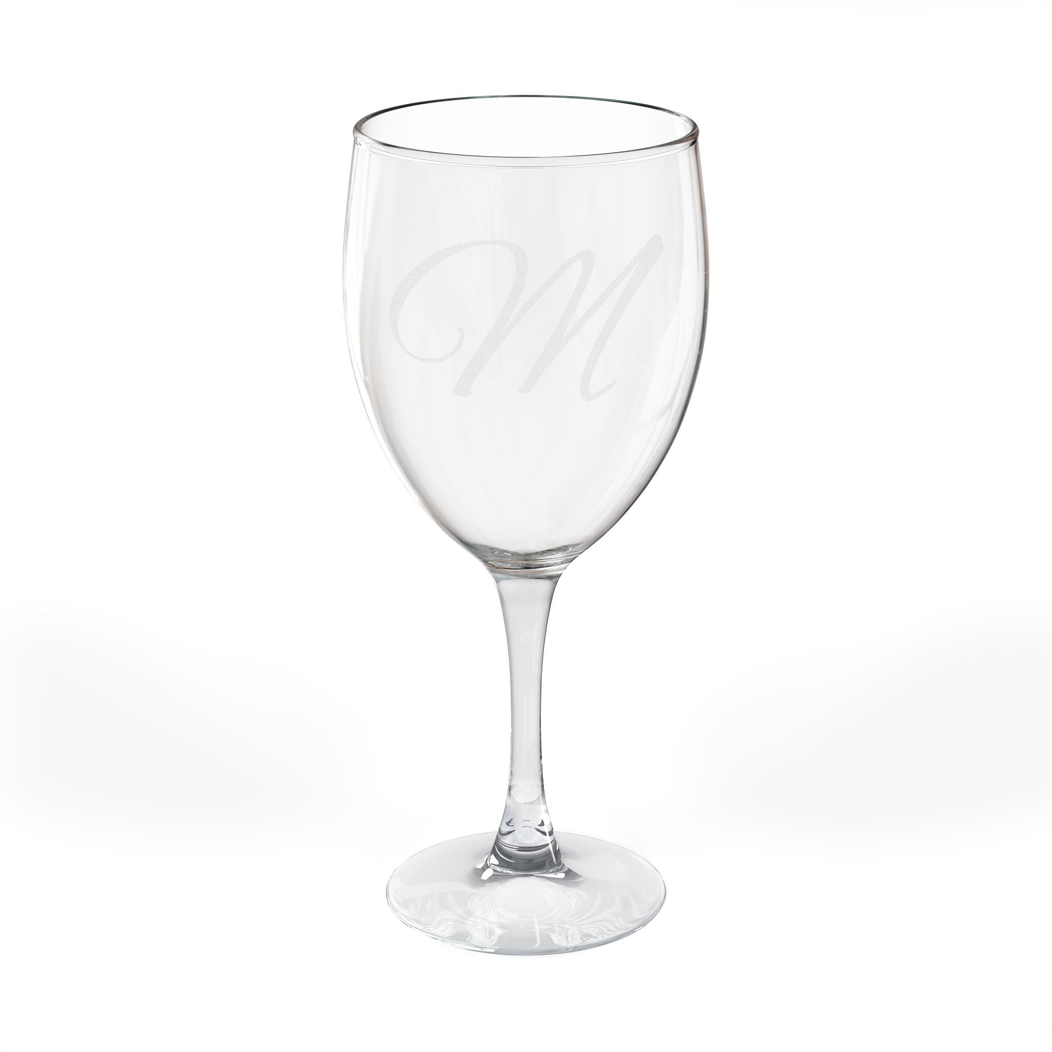 Engraved Custom Wine Glass — Monogram Initial