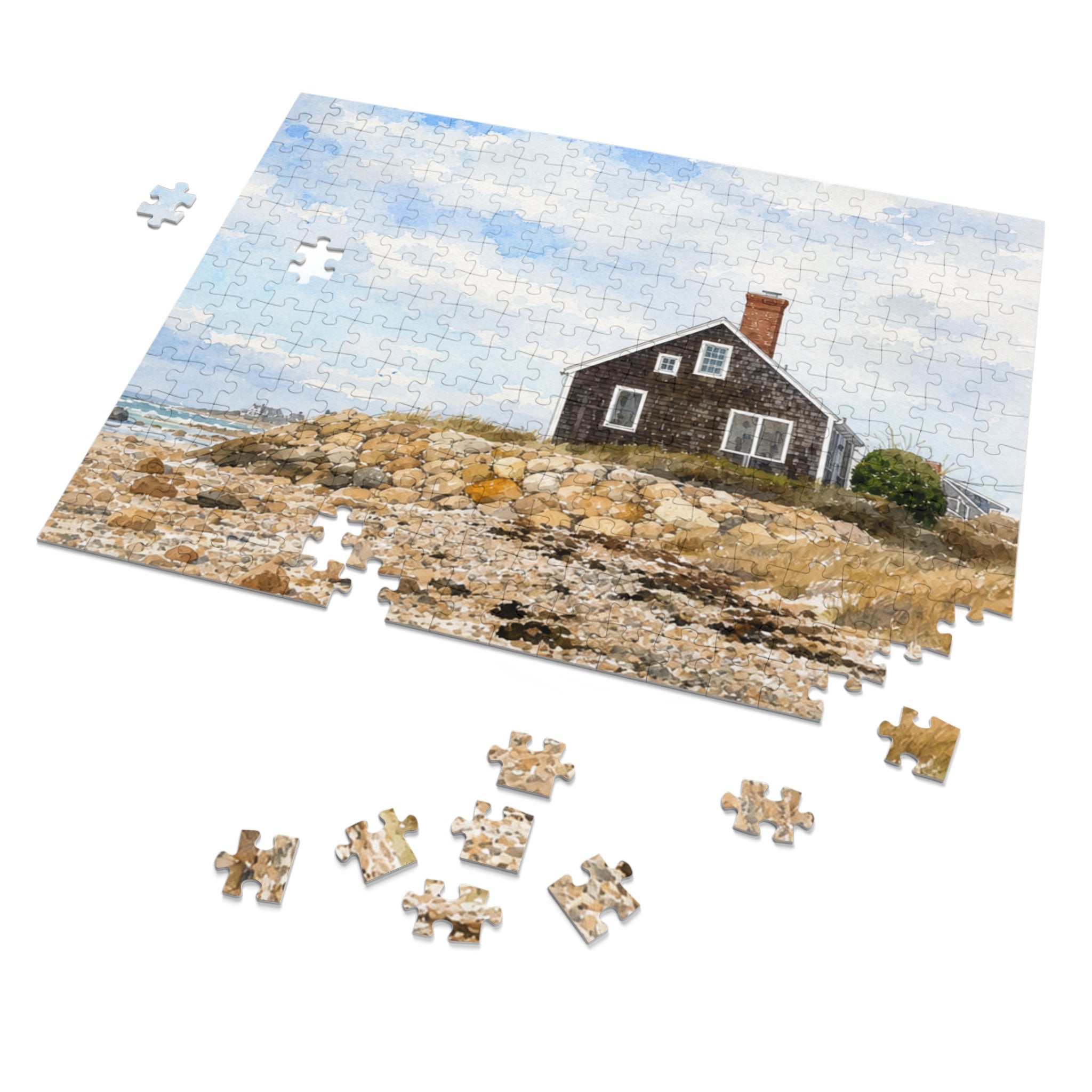 Coastal Cottage Jigsaw Puzzle (Tin Included) — 500-Piece Scenic Puzzle Gift