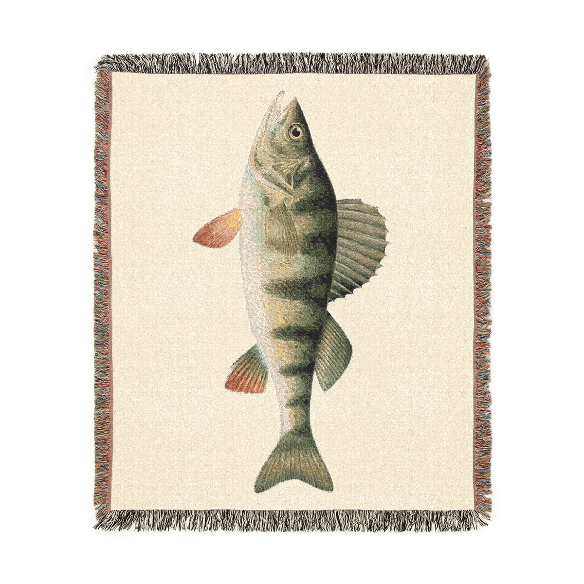 Vintage Woven Perch Fish Blanket