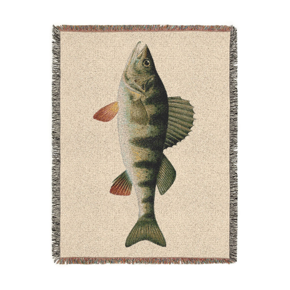 Vintage Woven Perch Fish Blanket