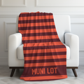 Personalized Striped Sports Sherpa Fleece Blanket