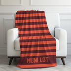 Personalized Striped Sports Sherpa Fleece Blanket