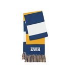 Embroidered Striped Spectator Scarf — Custom Monogram Team Gameday Scarf
