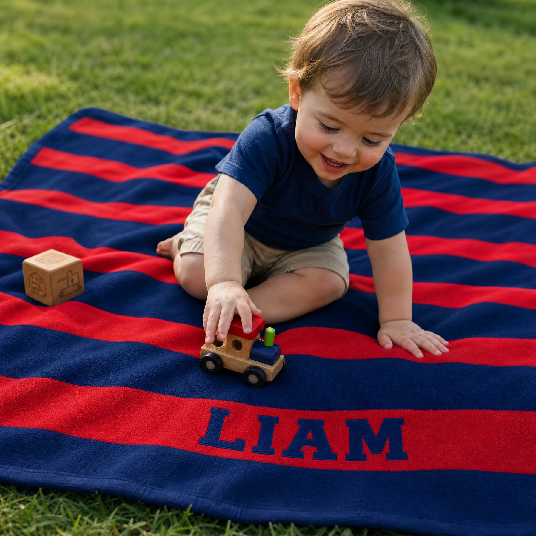 Personalized Varsity Fleece Blanket