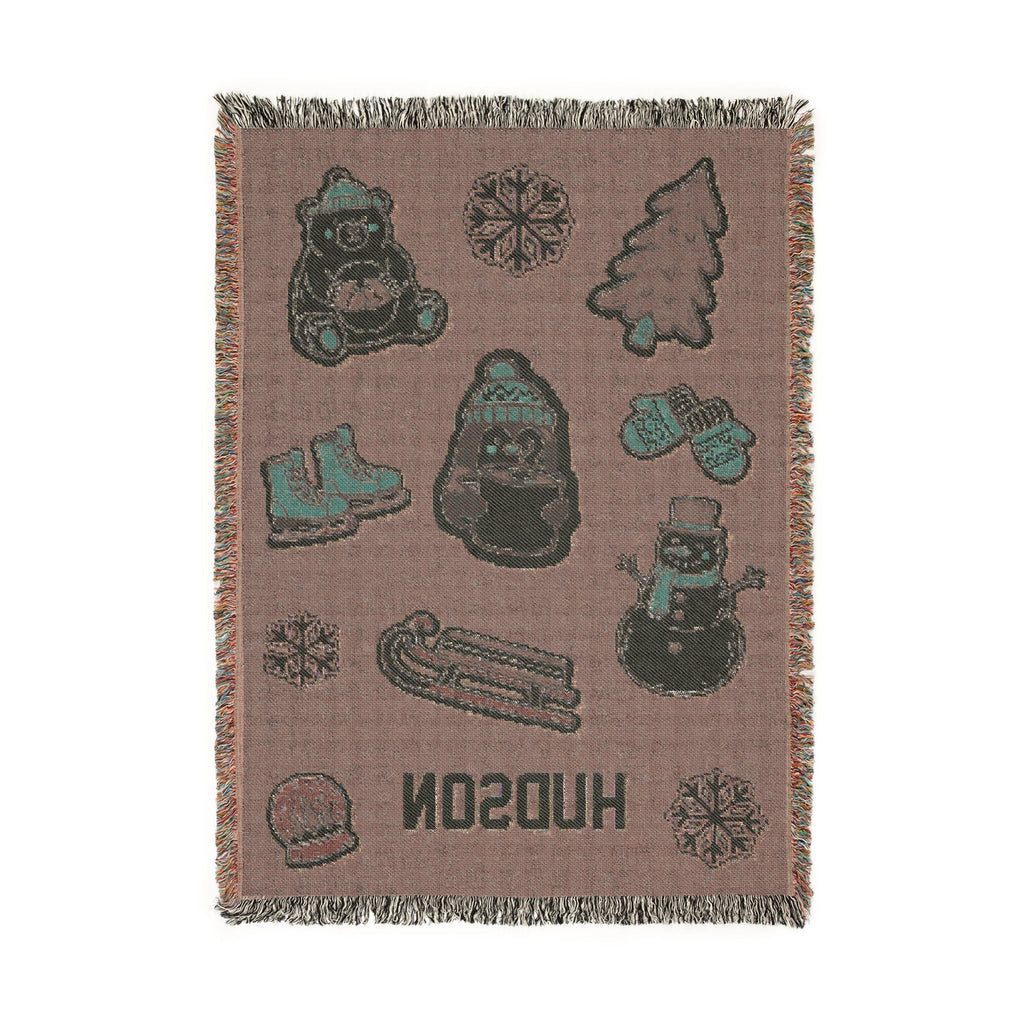 Personalized Winter Whimsy Woven Baby Blanket