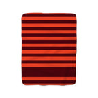 Personalized Striped Sports Sherpa Fleece Blanket