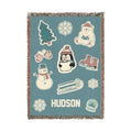 Personalized Winter Whimsy Woven Baby Blanket