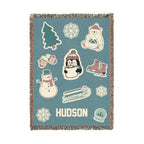 Personalized Winter Whimsy Woven Baby Blanket